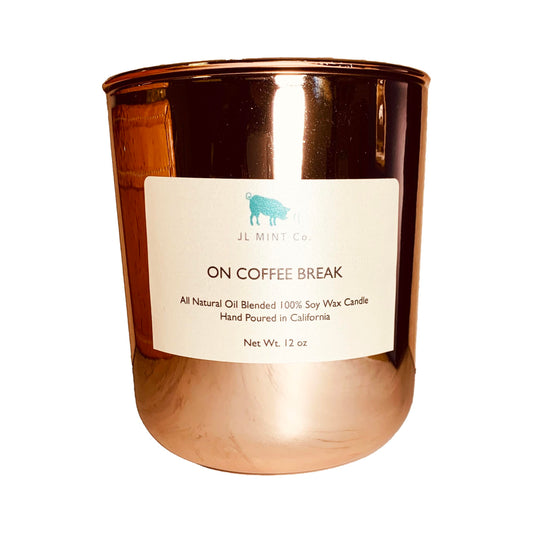 On COFFEE BREAK JL Mint Co. Soy Wax Large Candle