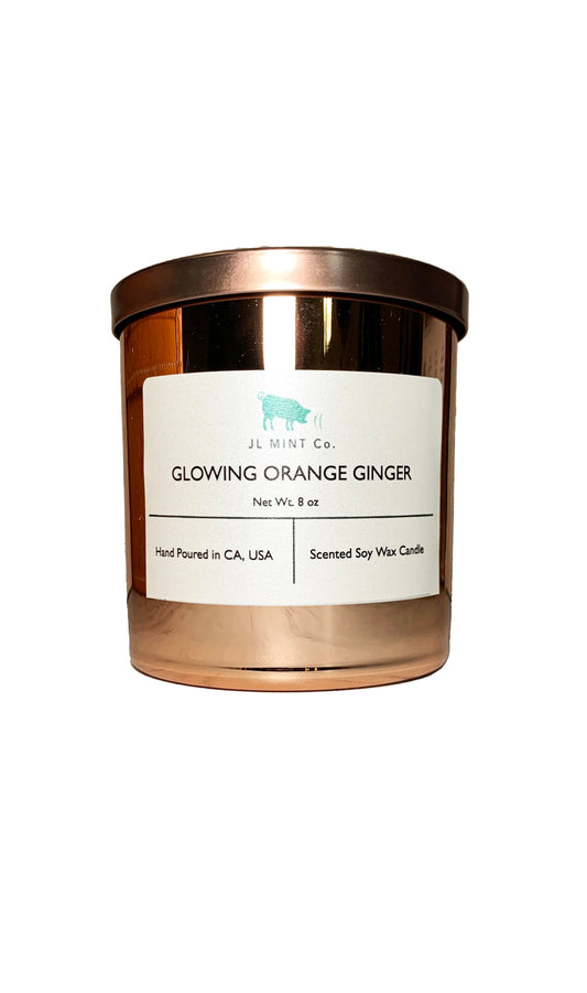 Glowing Orange Ginger JL Mint Co. Soy Wax Candle