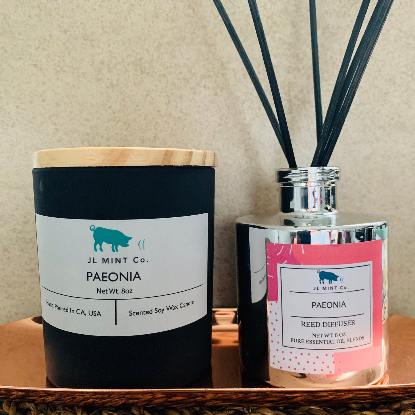 PAEONIA JL Mint Co. Reed Diffuser